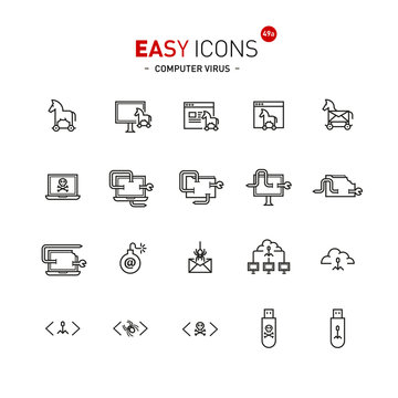 Easy icons 49a Computer virus