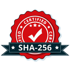 SHA-256 Certified label illustration