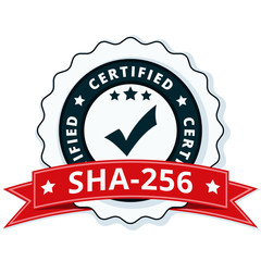 SHA-256 Certified label illustration