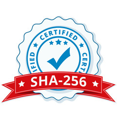 SHA-256 Certified label illustration