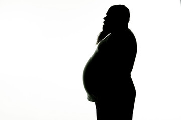 Side view profile of man standing