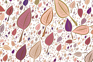 Abstract geometric leaves drawing pattern, colorful & artistic for graphic design. Backdrop, creative, canvas & template.