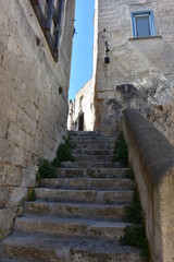 Fototapeta na wymiar Italy, Basilicata, Matera, city of stones, Unesco heritage, capital of European culture 2019. View of the ancient city