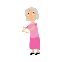 Cartoon of a grandmother