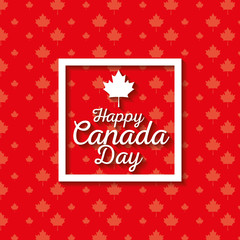 happy canada day celebration poster vector illustration design