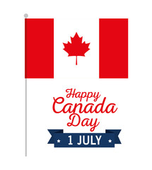 Fototapeta na wymiar canadian flag celebration day vector illustration design