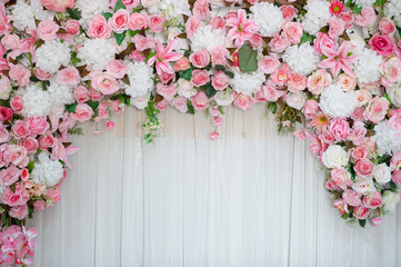 flower background, backdrop wedding decoration, rose pattern, Wall flower, colorful background, fresh rose