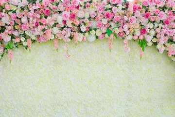 flower background, backdrop wedding decoration, rose pattern, Wall flower, colorful background, fresh rose