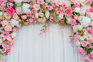flower background, backdrop wedding decoration, rose pattern, Wall flower, colorful background, fresh rose