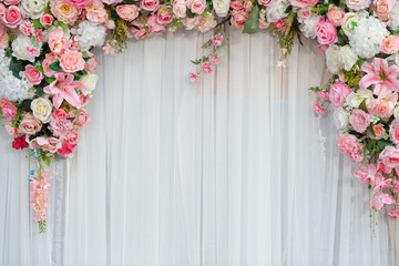 flower background, backdrop wedding decoration, rose pattern, Wall flower, colorful background,...