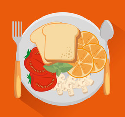 group of nutritive food icons vector illustration design