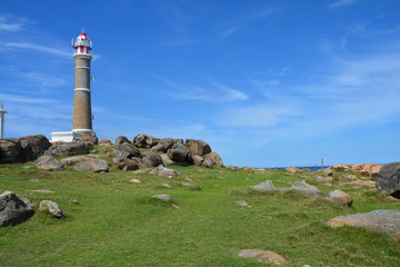 Fototapeta na wymiar Phare Cabo Polonio Uruguay - Lighthouse Cabo Polonio Uruguay