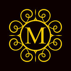 Vintage ornamental monogram