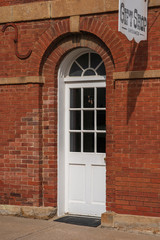 Fototapeta na wymiar vintage door on brick building