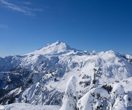 Mt. Baker, WA From Huntoon Point In Winter