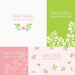 Vector card design template for natural product