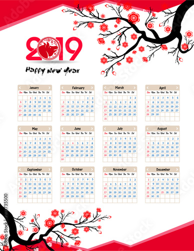 calendar 2019 chinese calendar for happy new year 2019 year of the november chinese calendar
