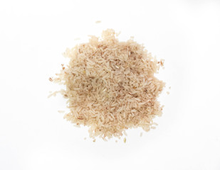 Rice on white background