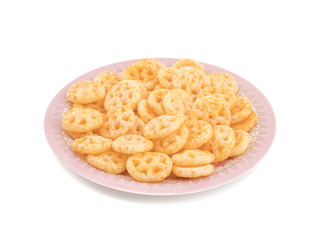 Salty Wheels Snack isolated on White Background
