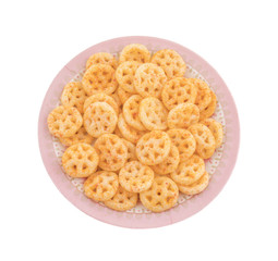 Salty Wheels Snack isolated on White Background