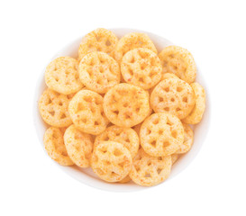 Salty Wheels Snack isolated on White Background