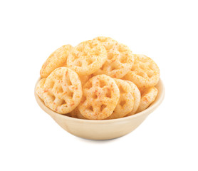Salty Wheels Snack isolated on White Background