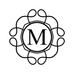 Fototapeta premium Vintage ornamental monogram