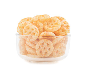 Salty Wheels Snack isolated on White Background