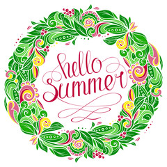 Hello summer floral wreath