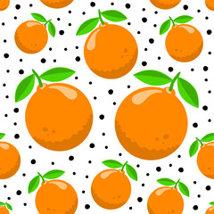 Pattern with oranges