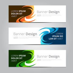 Vector abstract design banner web template.