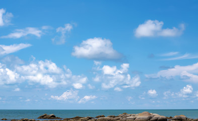 beautiful blue sky over the sea