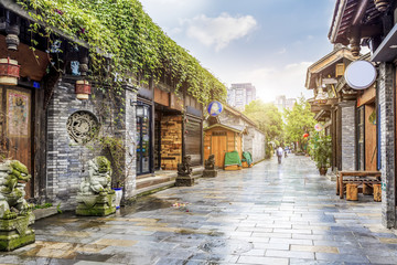 Ancient streets and dwellings in Chengdu