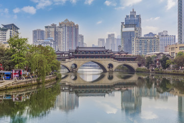 Obraz premium Urban architectural landscape in Chengdu