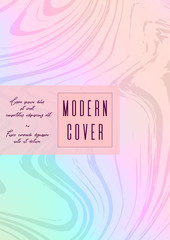 Modern Marble Cover Design for your Business with Abstract Lines. Futuristic Poster, Flyer, Layout with Liquid Pattern for Branding, Identity, Annual Report. Vector minimalistic brochure. Luxury.