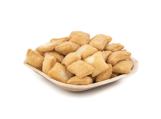 Indian Traditional Tea-Time Snack Shakkar pare Also Know as Shakkarpare, Shakarpali, Shakkar Para, or Shankarpalli is a Snack Typically Made in India During Diwali or Christmas.