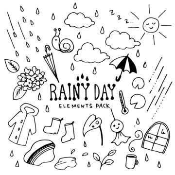 Rainy day Illustration Pack