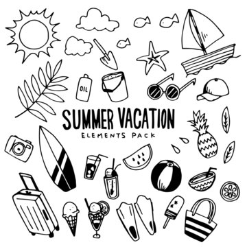 Summer Vacation Illustration Pack