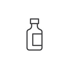 Medicine bottle outline icon. linear style sign for mobile concept and web design. Cough medical syrup simple line vector icon. Symbol, logo illustration. Pixel perfect vector graphics