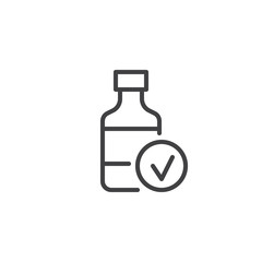 Medical drugs outline icon. linear style sign for mobile concept and web design. Medicine bottle simple line vector icon. Symbol, logo illustration. Pixel perfect vector graphics