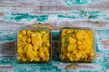 Traditional spicy rice with chicken