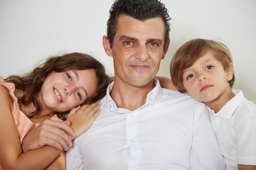 Fototapeta premium Father and kids