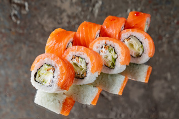 sushi in the restaurant