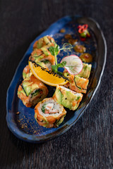 sushi in the restaurant