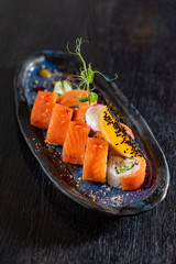 sushi in the restaurant