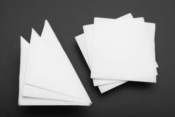 Drink bar serviette paper napkin mockup. © Andrii Zastrozhnov