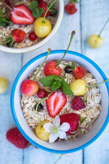 porridge with cherries