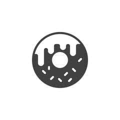 Doughnut vector icon. filled flat sign for mobile concept and web design. Donut simple solid icon. Symbol, logo illustration. Pixel perfect vector graphics