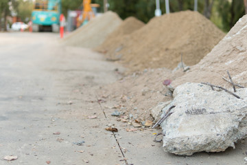 Broken piece of concrete