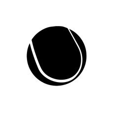 tennis ball icon. raster illustration